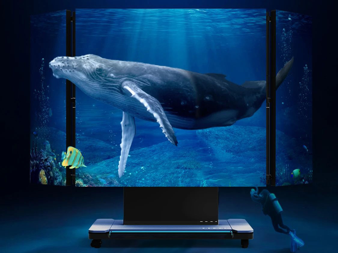 金沙990全新一代3D折叠屏首秀北京教育装备展，开启智慧教育多维交互时代